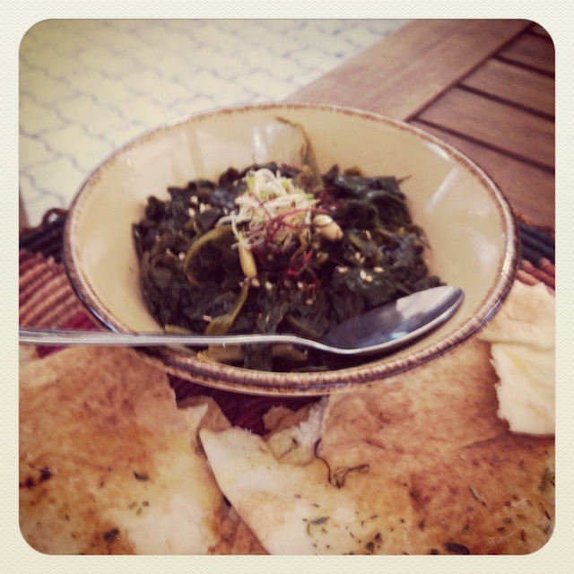 Vegane Vorspeise Spinat