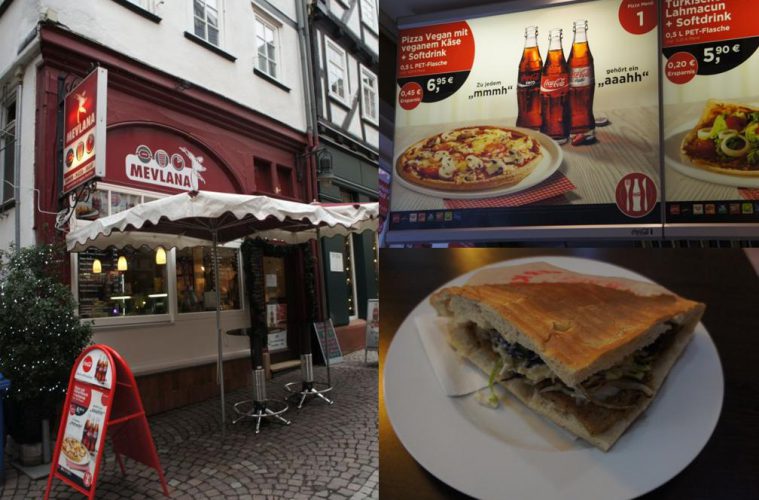 Große Auswahl vegane Gerichte bei Mevlana in Marburg