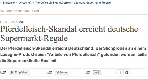 Kommentar zum “Pferdefleischskandal”