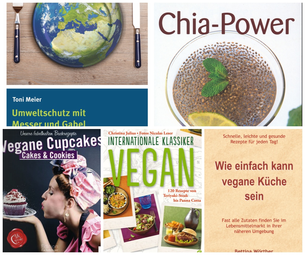 Neue Bücher: Cupcakes, Umweltschutz, Chiasamen, einfache vegane Küche und Internationale Klassiker