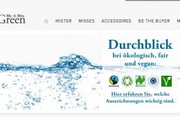 Online-Shop für ökofaire und teilweise vegane Kleidung: Mr. & Mrs. Green