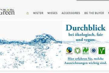 Online-Shop für ökofaire und teilweise vegane Kleidung: Mr. & Mrs. Green