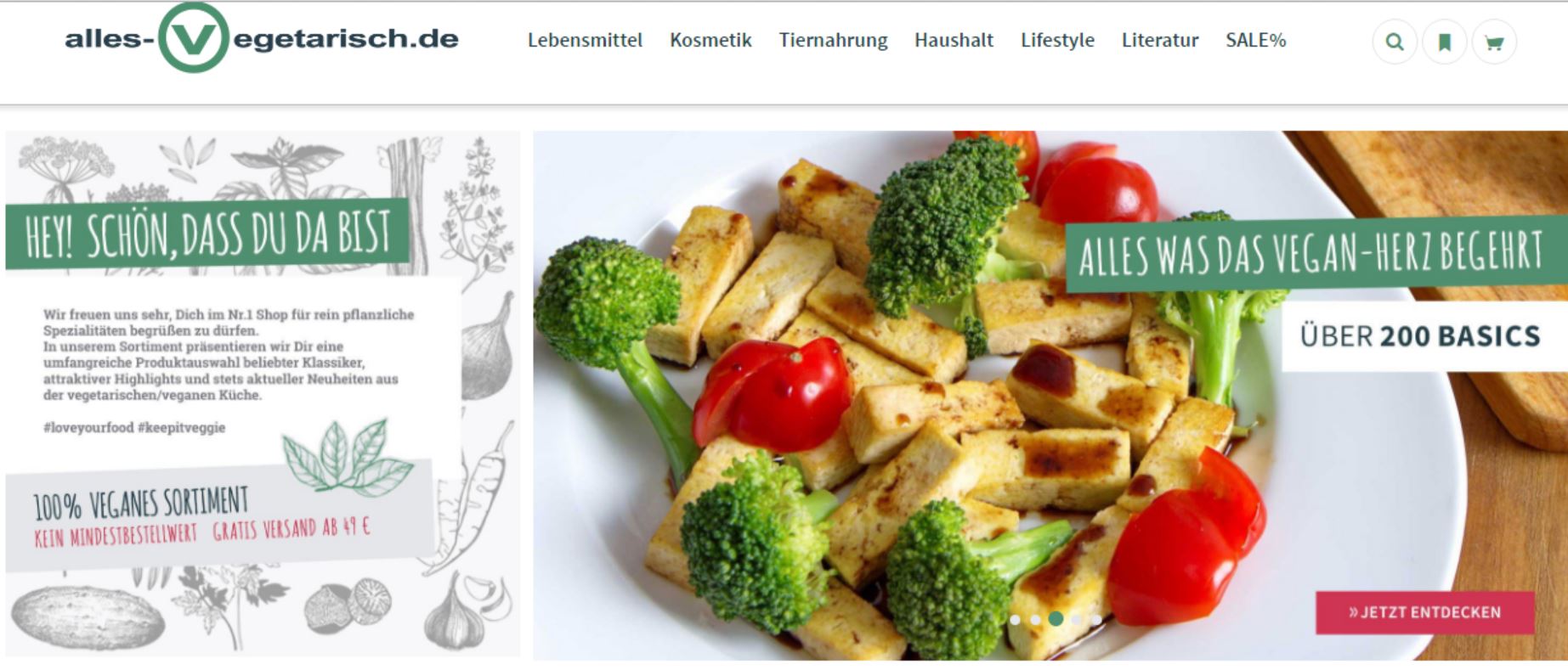 Website Alles-vegetarisch.de