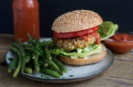 Veganer Burger für unseren Healths’Kitchen-Tag!