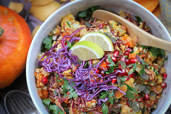 Golden Glow Herbstsalat mit Blumenkohl