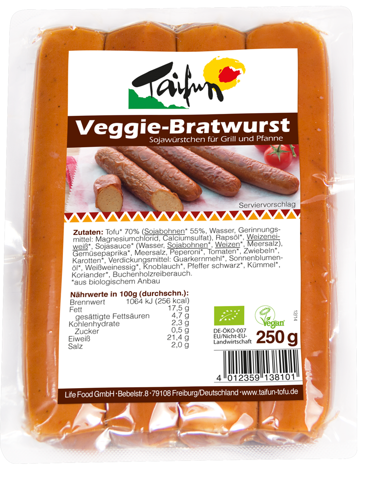 veggie bratwurst von taifun