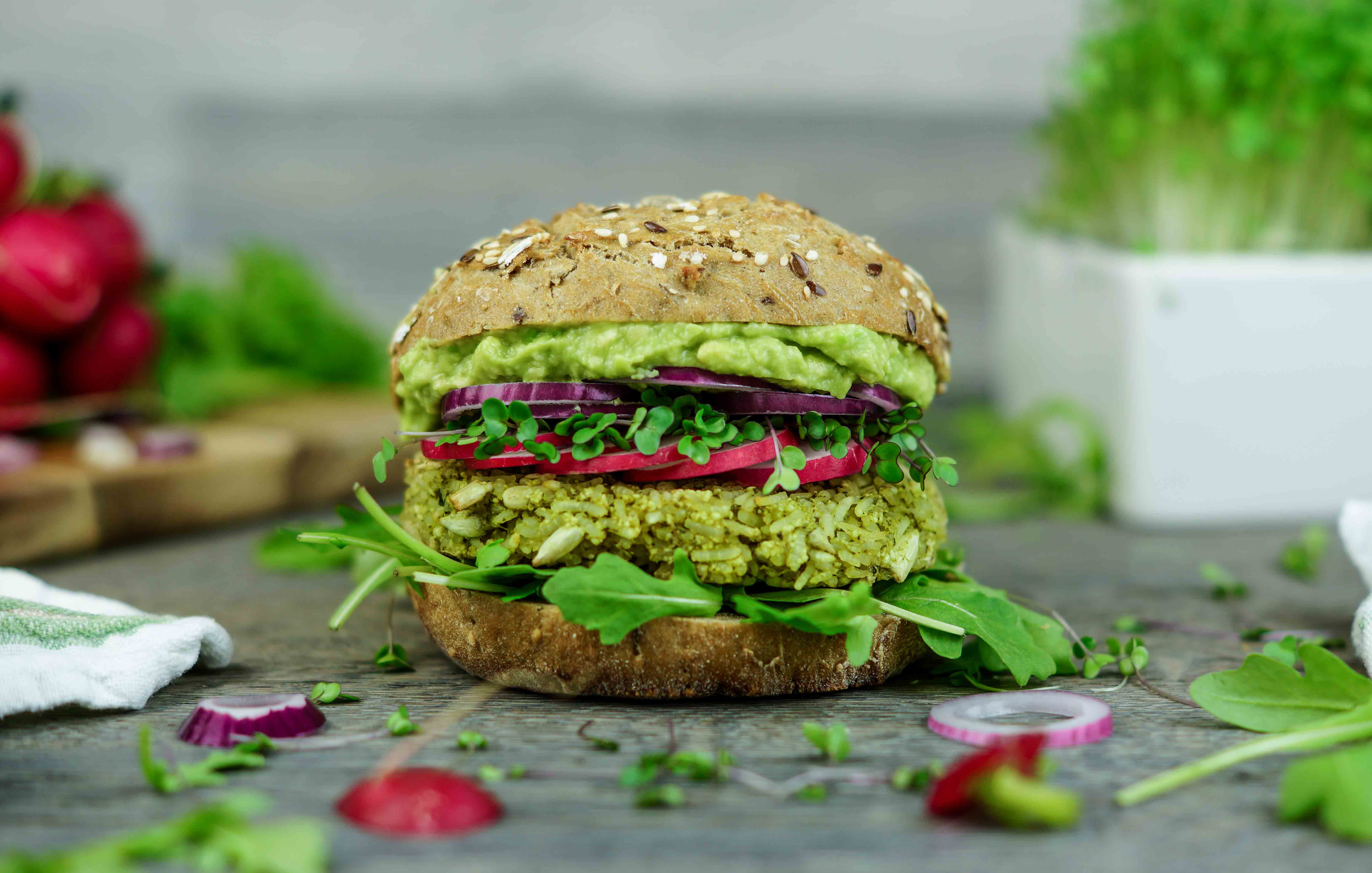 gesunder veganer Burger 