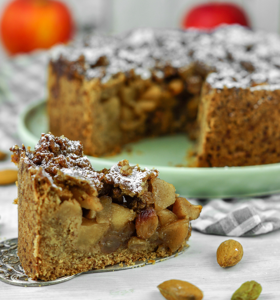 Veganer Apfelkuchen mit Mandelstreusel | Deutschland is(s)t vegan