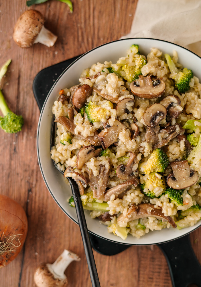 Cremiges Pilzrisotto vegan