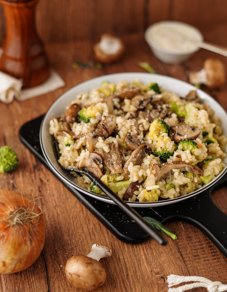 Pilzrisotto vegan