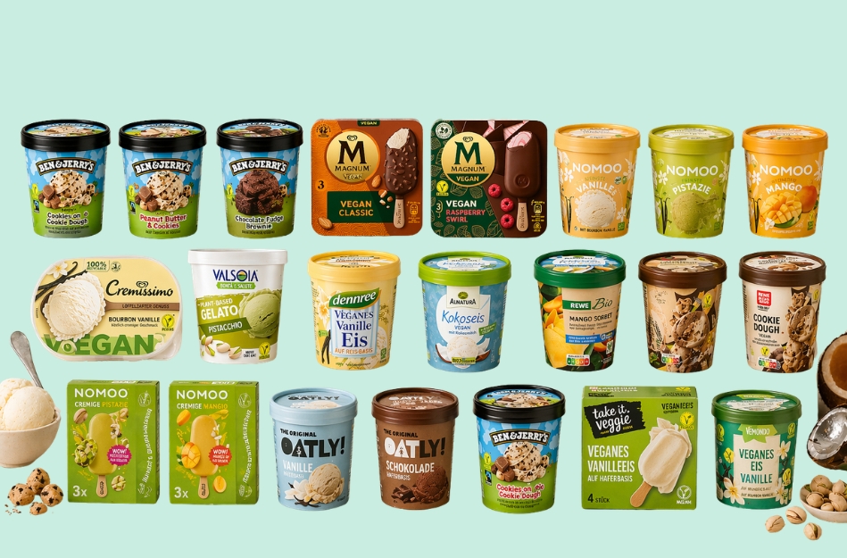 Veganes Eissorten supermarkt