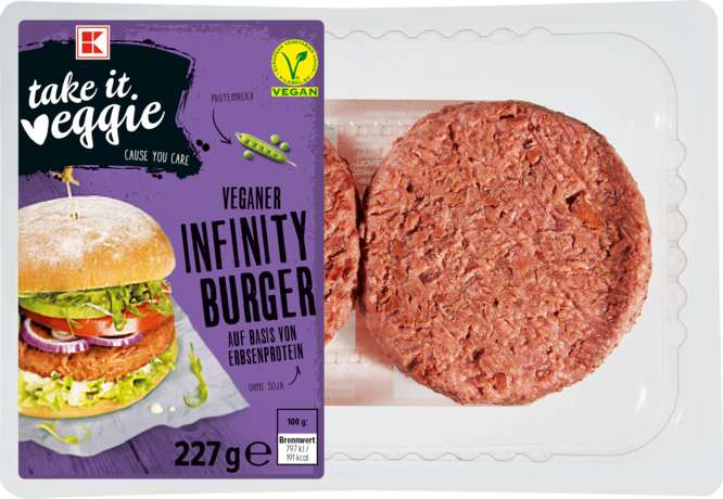 veganer infinity burger von kaufland