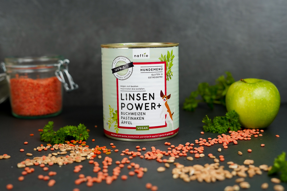 Veganes nassfutter von naftie: Linsen Power