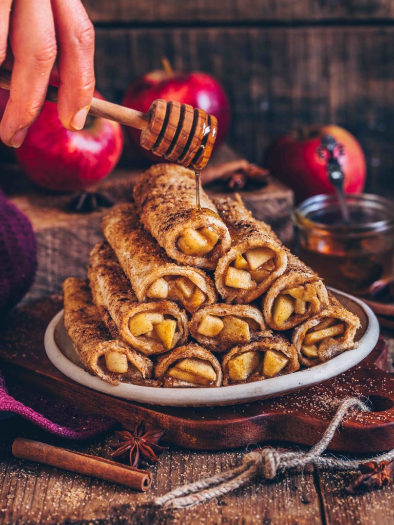 Vegan Foodporn French Toast Roll-ups Apfelkuchen