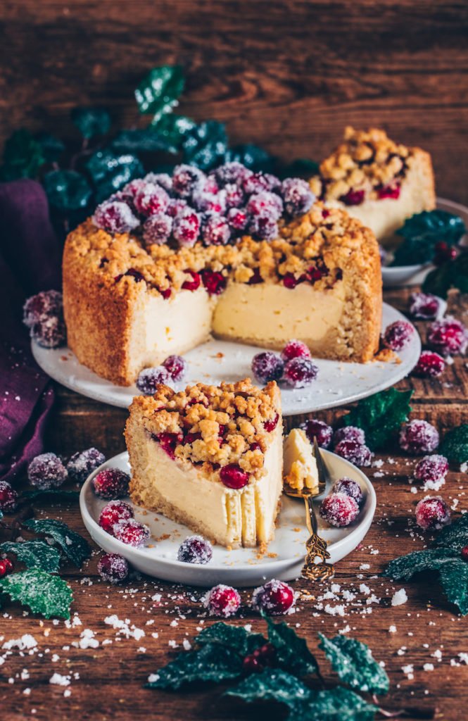 Veganer Cranberry Streuselkuchen