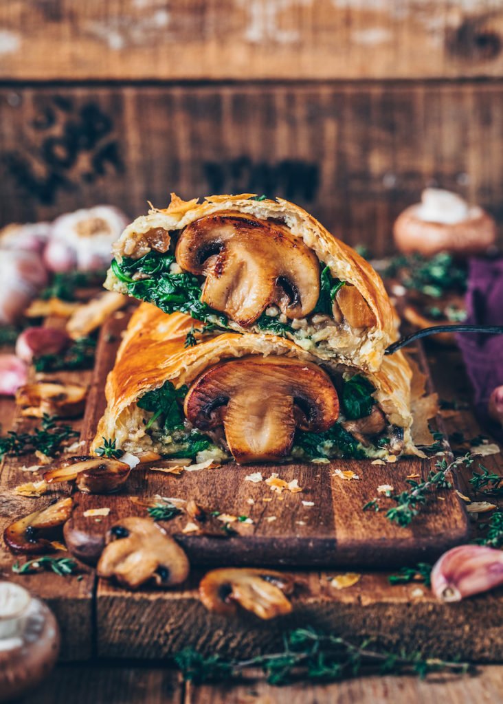 Vegane Pilz Wellington veganes Weihnachtsmenü