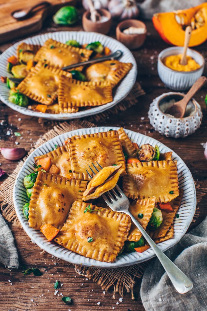 Vegane Kürbis-Ravioli
veganes Weihnachtsmenü