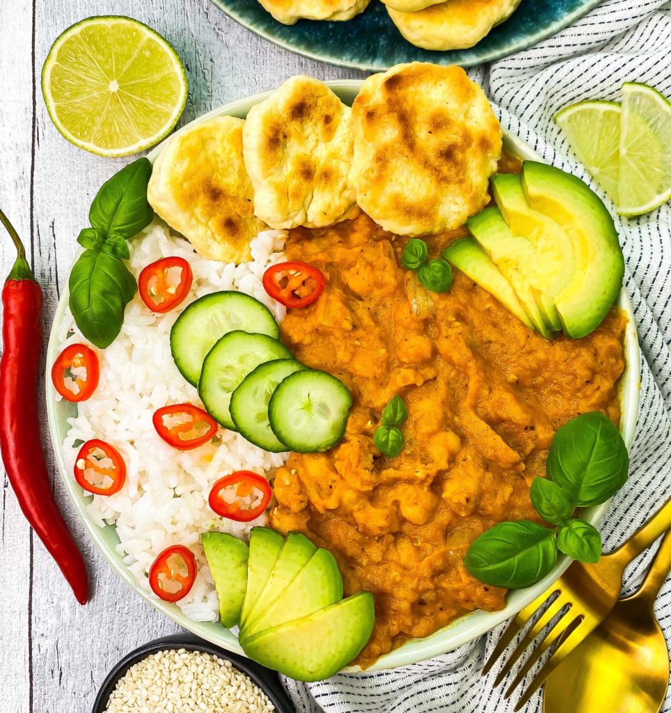 Karotten-Curry mit roten Linsen proteinreiche Bowls