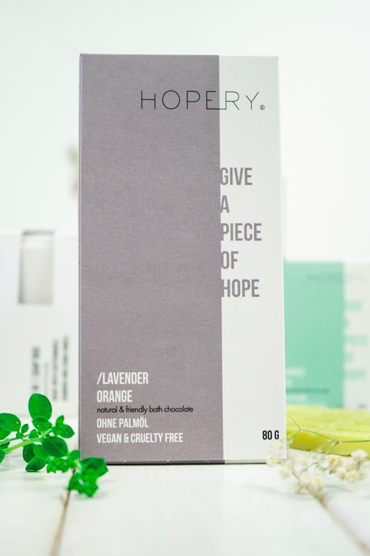 vegane und palmölfreie badeschokolade von HOPERY Naturkosmetik