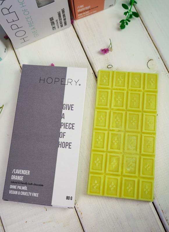 vegane und palmölfreie badeschokolade von HOPERY Naturkosmetik