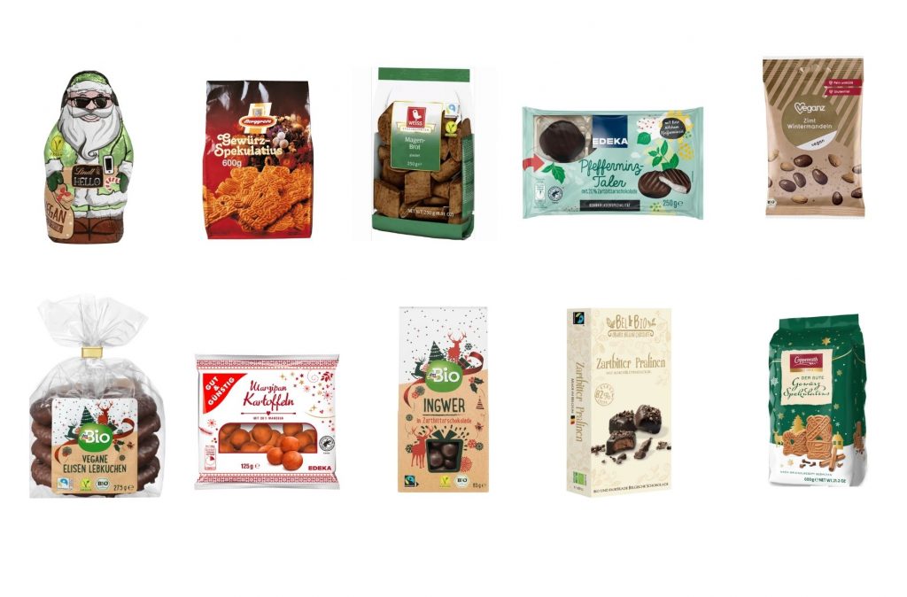 VEGANE WEIHNACHTSSÜSSIGKEITEN IM SUPERMARKT