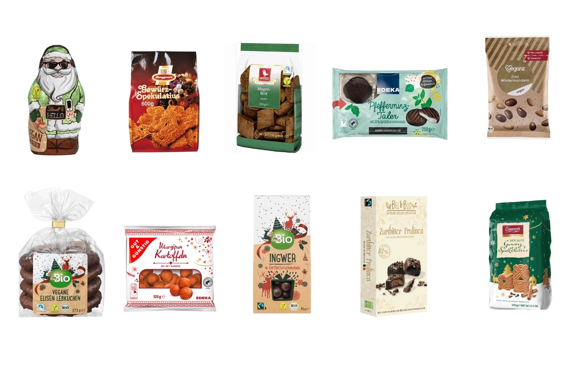 VEGANE WEIHNACHTSSÜSSIGKEITEN IM SUPERMARKT