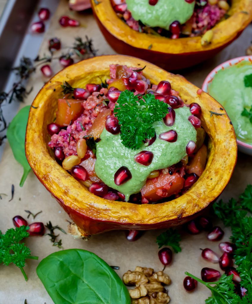 Gefüllter Kürbis mit Quinoa