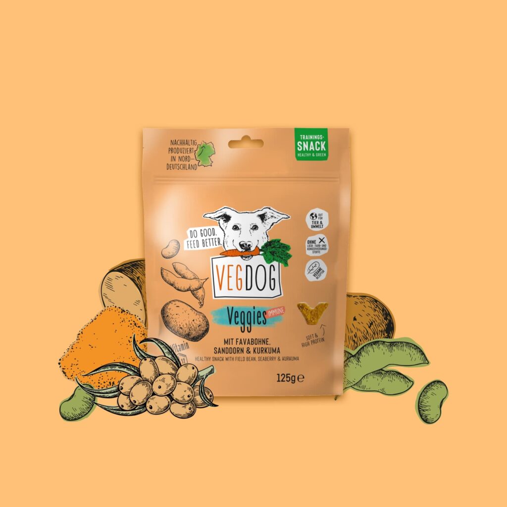 Veganes Hundefutter und Snacks von VEGDOG