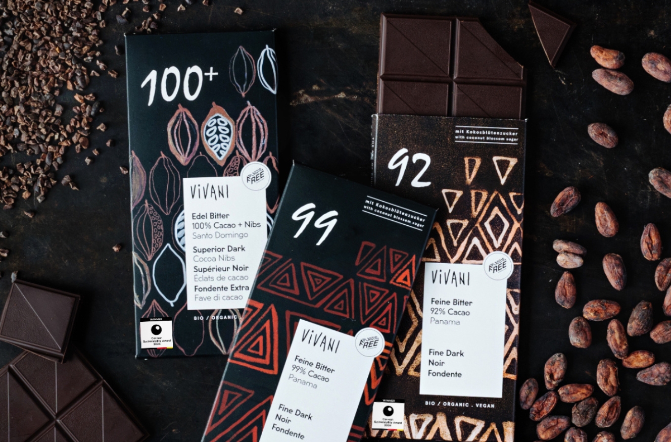 Vegane bittere dunkle Schokolade