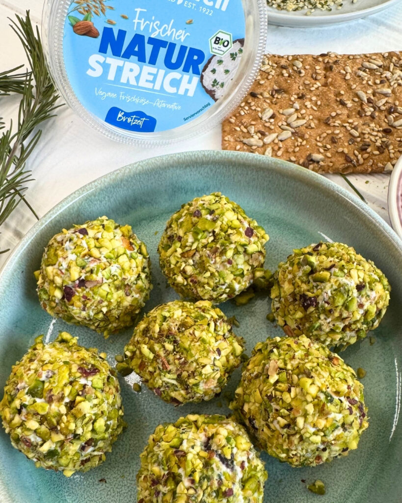 vegane Frischkaesebällchen