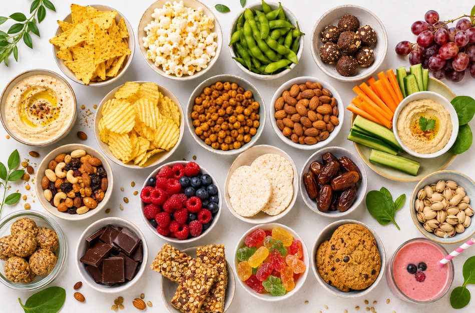 Vegane Snacks aus dem Supermarkt im Überblick