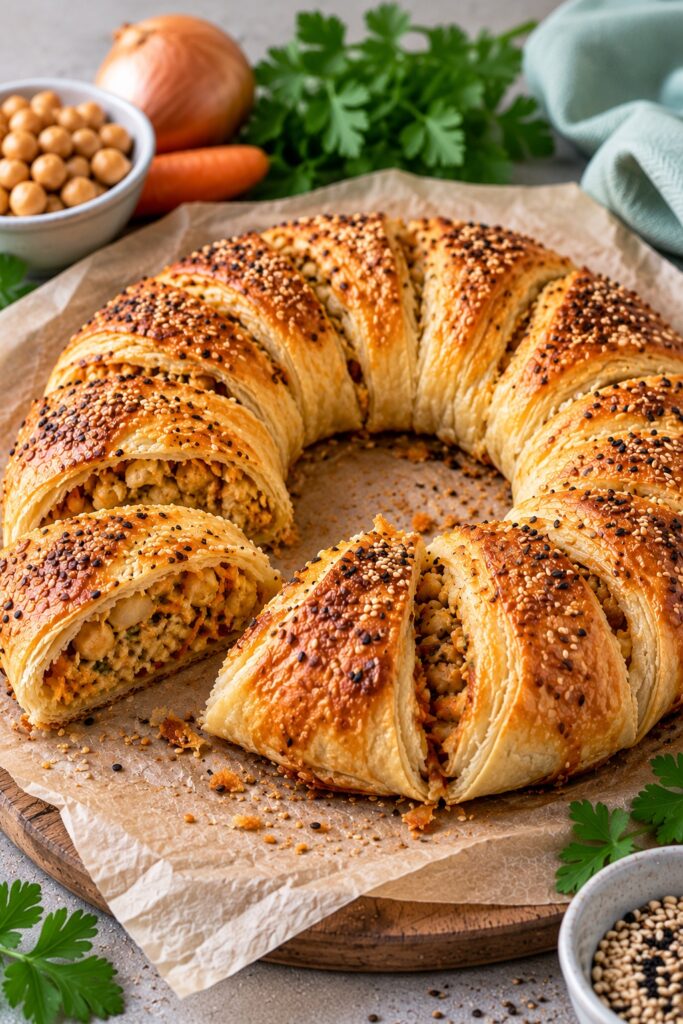 Kichererbsen-Blätterteigring – das einfache Rezept