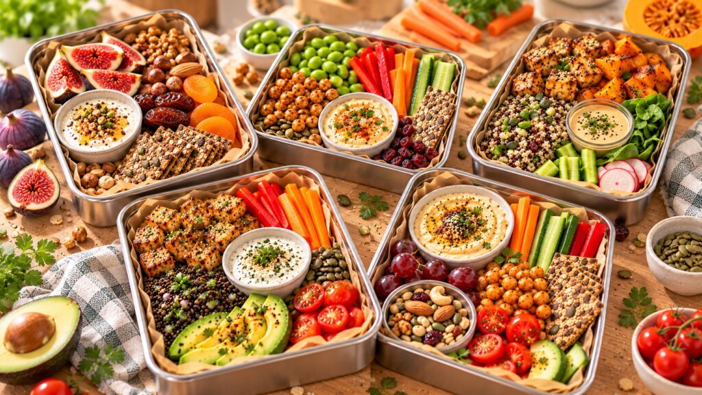 V egane Snackbox Ideen für unterwegs