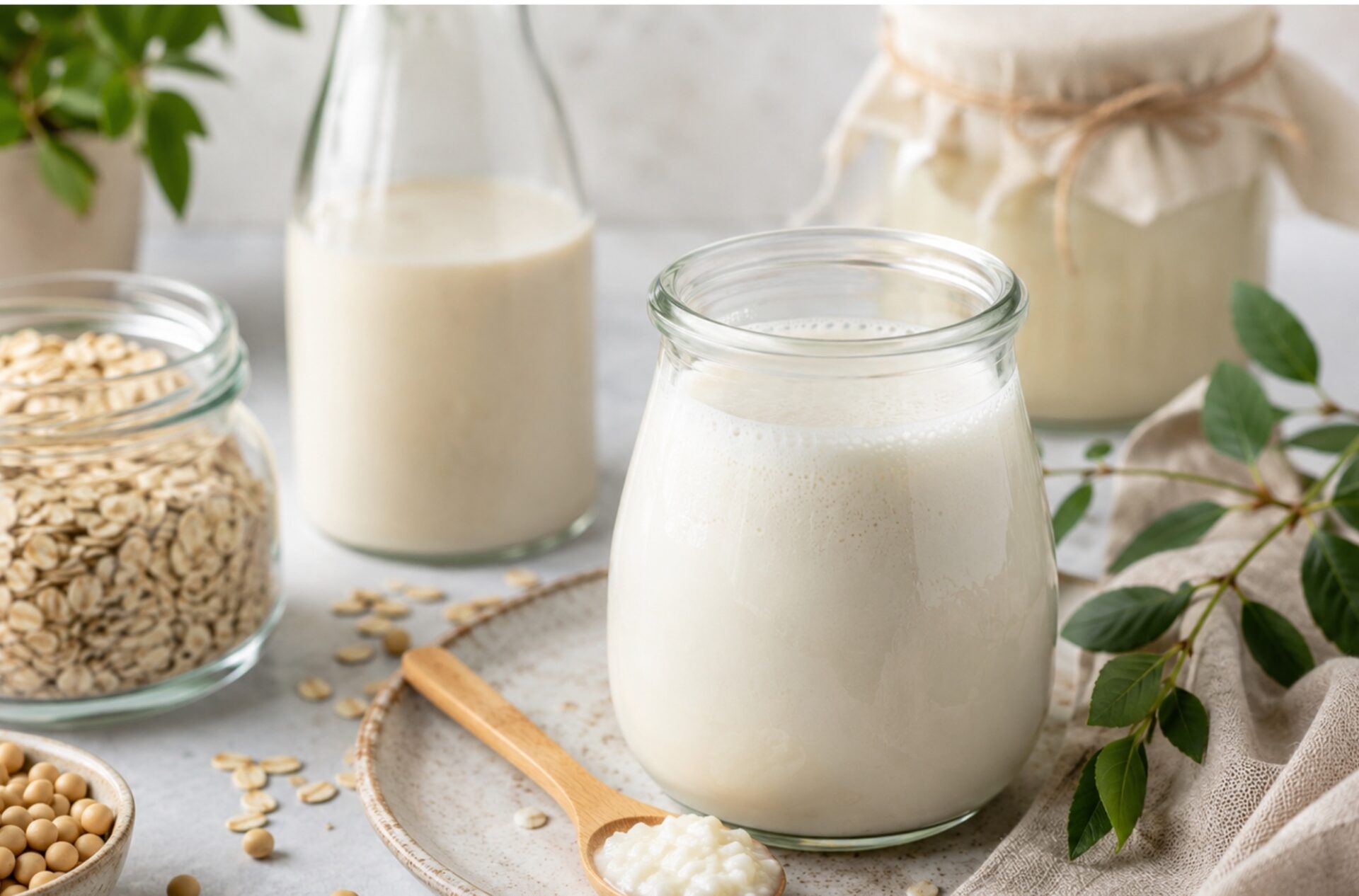 | Während klassischer Kefir aus Kuh-, Schaf- oder Ziegenmilch
